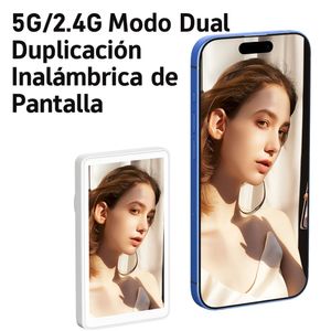 Pantalla selfie magnética para celular, compatible con iPhone/Android, montaje rápido con imán, conexión inalámbrica