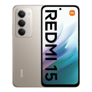 Celular Xiaomi Redmi 15 4G 256GB, 8GB RAM, cámara principal 50MP, frontal 8MP, 6.9", gris