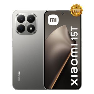 Celular Xiaomi 15T 5G 512GB, 12GB RAM, cámara principal 50MP + 12MP, frontal 32MP, 6.8", gris