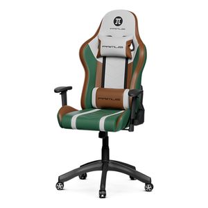 Silla gamer Primus 100T PCH-103GB, máximo 120 kilos, inclinación 135°, verde y marrón