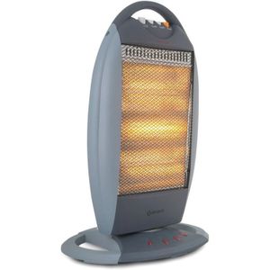 Estufa halógena Imaco HH1200, 1200W, 3 niveles de calor, oscilación 120°, seguridad antivuelco, panel manual