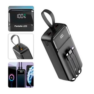 Cargador portátil Demgel DE-2002 45000 mAh, 4 salidas USB, Tipo-C, Lightning, Micro USB, linterna incluida
