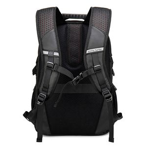 Mochila Arctic Hunter B00388 30L, compartimento laptop 16", USB, antirrasguños, bolsillos múltiples, negro