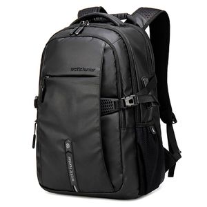 Mochila Arctic Hunter B00388 30L, compartimento laptop 16", USB, antirrasguños, bolsillos múltiples, negro