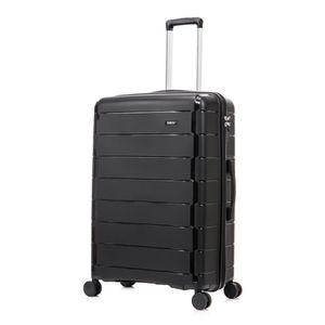 Maleta de Bodega Dukap Monaco 71 cm, diseño liviano y sólido, 4 ruedas 360°, cerradura de combinación, asas ergonómicas en gel, negro