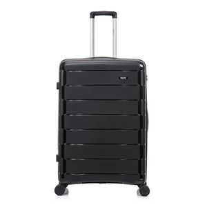 Maleta de Bodega Dukap Monaco 71 cm, diseño liviano y sólido, 4 ruedas 360°, cerradura de combinación, asas ergonómicas en gel, negro