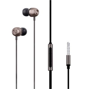 Audífonos in ear con micrófono, con conector 3.5 mm, control de música y llamadas, negro