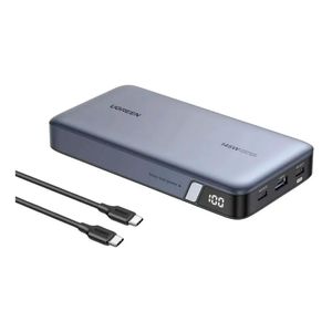 Powerbank UGREEN 25000mAh con carga rápida 145W, 3 puertos USB-C/A, recarga en 2 horas