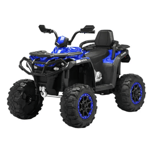 Cuatrimoto eléctrica para niños, recargable con luces y sonidos, diseño deportivo, conducción segura y cómoda, azul