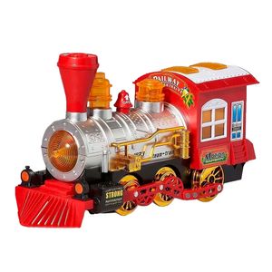 Juguete tren eléctrico B968A, con luces, sonidos y función de burbujas, locomotora de vapor a batería, diversión segura para niños