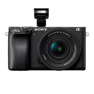 Cámara Sony Alpha a6400 APS-C Mirrorless 24.2MP con lente 16-50mm, video 4K HDR y enfoque automático ultrarrápido