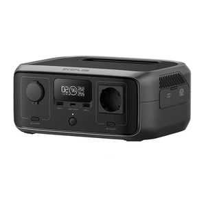 Estación de energía portátil EcoFlow RIVER 3 300W UPS, capacidad 245Wh, tecnología X-Boost 600W, carga rápida USB-C 100W, gris