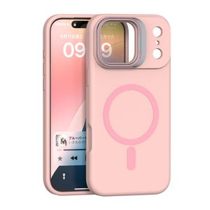 Case iBox para iPhone 17 Pro soft line, con magsafe para carga inalámbrica, con soporte en cámara, rosado