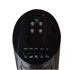 Ventilador torre Imaco TF4635 50W, control remoto, 3 velocidades, diseño compacto de 80 cm, negro