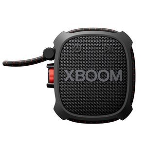 Parlante portátil bluetooth LG Xboom XG2TQBK, 5 W, resistente al agua, IP67, hasta 10 horas, negro