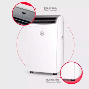 Aire acondicionado portátil Rheem 12000 BTU, frío solo con limpieza automática y temporizador 25 m², blanco