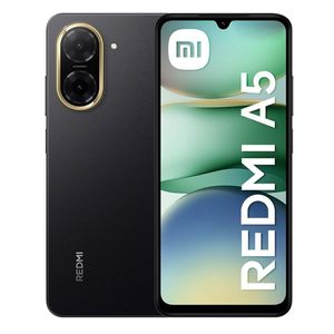 Celular Xiaomi Redmi A5 4G 64GB, 3GB RAM, cámara principal 32MP + sensor auxiliar, frontal 5MP, 6.88'', negro