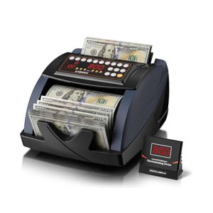 Contador de dinero Aneken para dólares y euros con detección UV/MG/IR, cuenta de valor