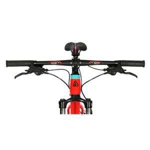 Bicicleta Atom Burner Aro 29", talla 18', asiento regulable, aluminio, rojo y turquesa