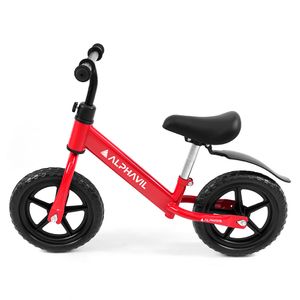 Bicicleta de balance Alphavil BX1 para niños, estructura ligera, asiento ajustable, ruedas EVA, rojo
