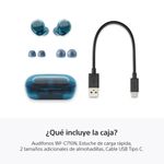 Audífonos Sony WF-C710N Bluetooth con cancelación de ruido con estuche azul especificaciones