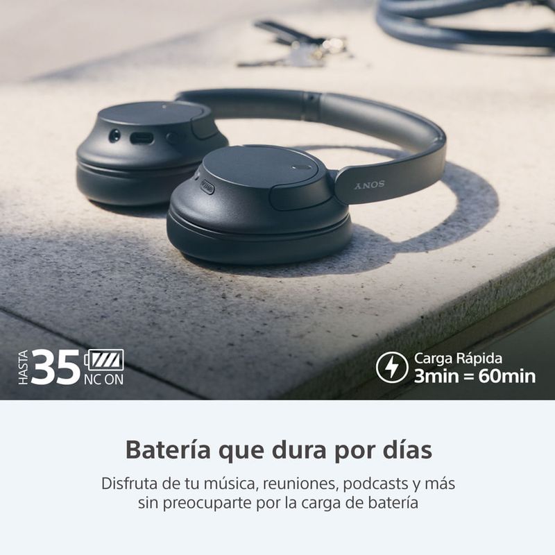 Audífonos Sony WH-CH720N ANC carga rápida azul especificaciones