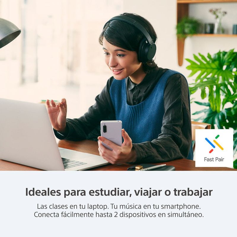 Audífonos Sony WH-CH720N ANC carga rápida azul especificaciones