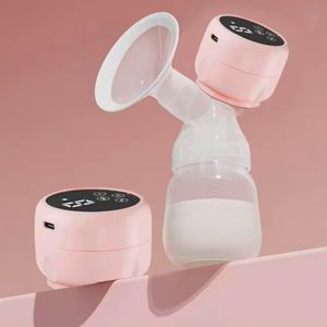 Extractor de leche inalámbrico portátil con pantalla LED, USB Tipo C, 2 modos y 9 niveles, rosado