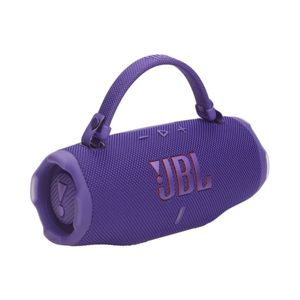 Parlante Bluetooth JBL Charge 6 resistente al agua IP68, batería hasta 24 horas, puerto USB-C, diseño portátil, morado
