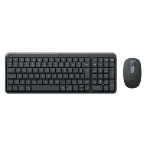 Kit inalámbrico teclado + mouse Logitech MK250, Bluetooth, idioma español, teclado de membrana negro