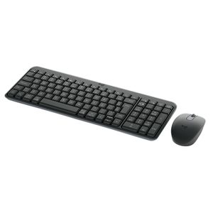 Kit inalámbrico teclado + mouse Logitech MK250, Bluetooth, idioma español, teclado de membrana negro