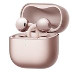 Audífonos bluetooth True Wireless Huawei FreeClip 2 cancelación de ruido oro rosa vista perspectiva estuche de carga abierto con audífonos
