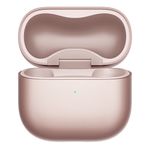 Audífonos bluetooth True Wireless Huawei FreeClip 2 cancelación de ruido oro rosa vista frontal estuche de carga abierto sin audífonos