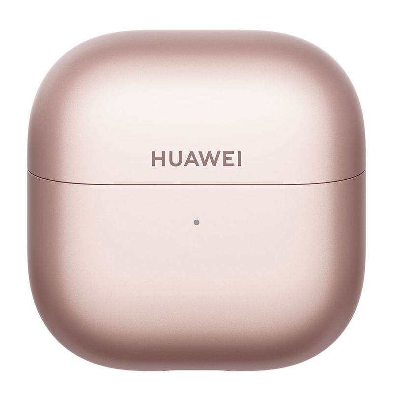 Audífonos bluetooth True Wireless Huawei FreeClip 2 cancelación de ruido oro rosa vista frontal estuche de carga cerrado