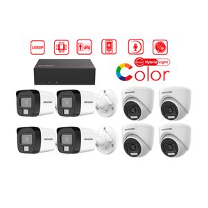 Kit cámara de seguridad Hikvision 8 cámaras, 1080p, visión nocturna + DVR 1TB