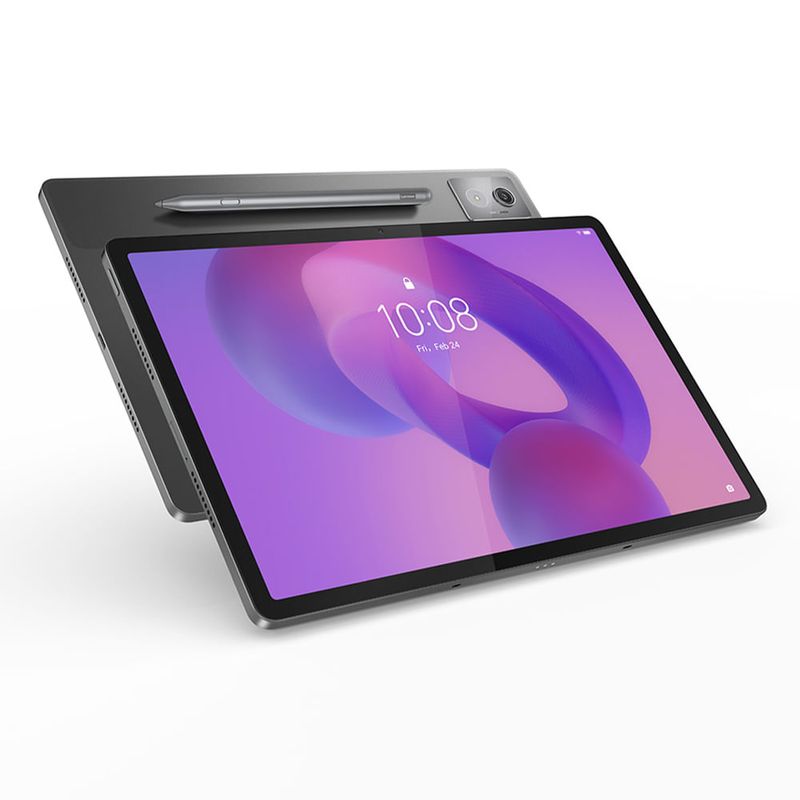 Tablet Lenovo Idea Tab Pro 12.7" 256GB gris frontal lateral