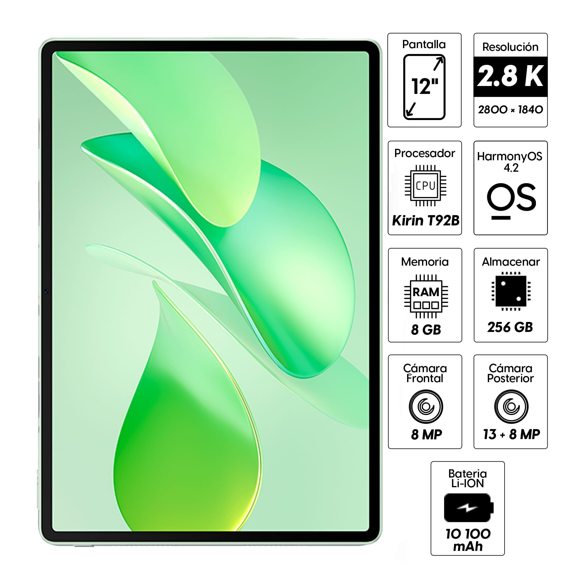 Tablet Huawei MatePad 12X Paper Matte 256GB verde - Coolbox