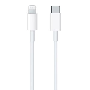 Cable Apple lightning a Tipo-C,1m, potencia 20W, blanco