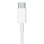 Cable Apple lightning a Tipo-C,1m, potencia 20W, blanco, ángulo frontal detalle