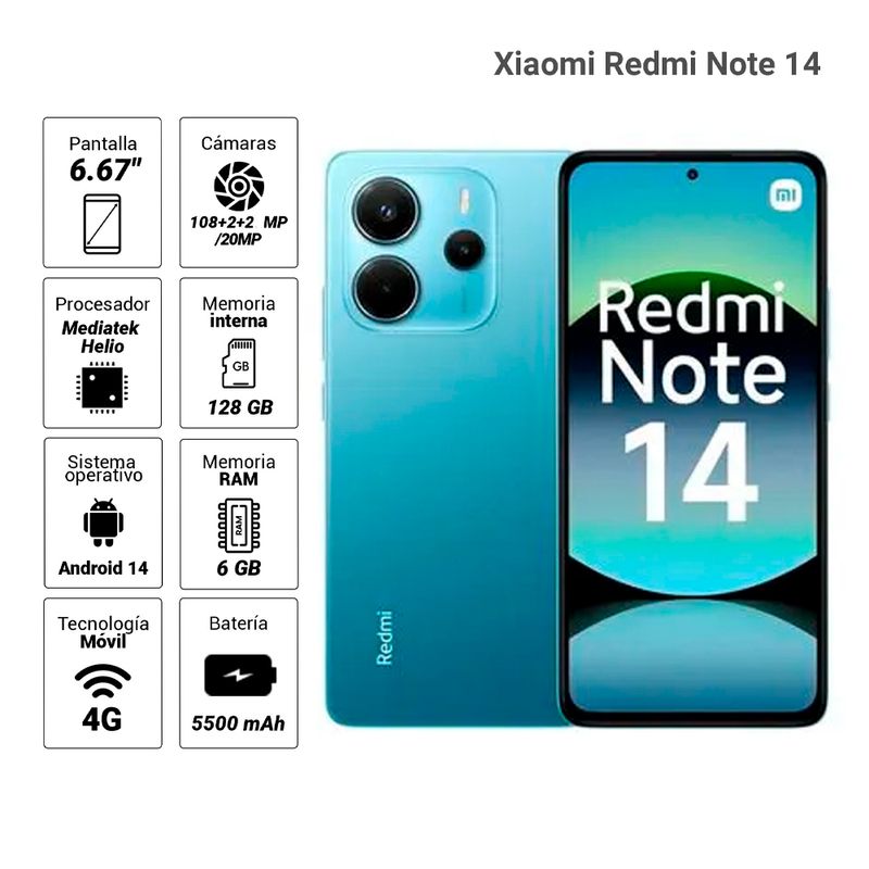 Celular Xiaomi Redmi Note 14 128GB