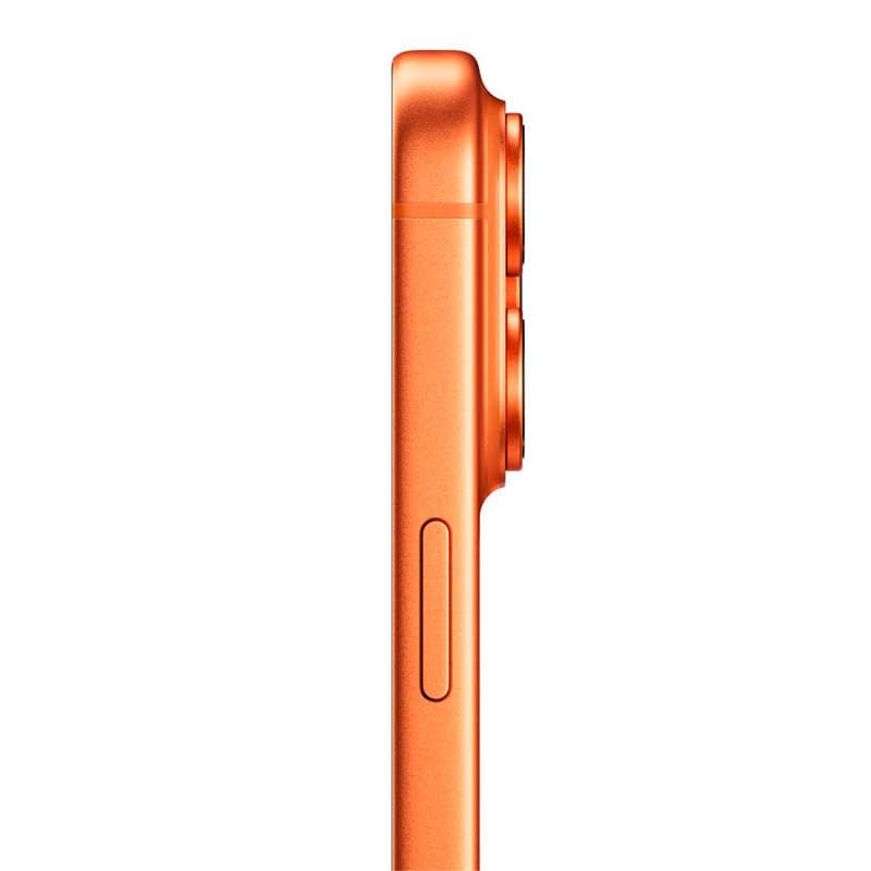 iPhone 17 Pro 5G 256GB, 12GB RAM, cámara trasera 48MP y frontal 18MP, naranja, lateral