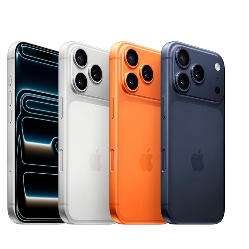 Celular Apple iPhone 17 Pro 5G sierra comparativa de colores vista frontal y posterior