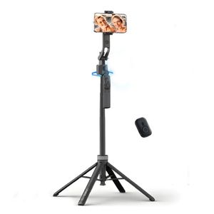 Trípode Ulanzi TT23 con seguimiento facial IA 360°, control por gestos, control remoto, bastón selfie extensible, negro