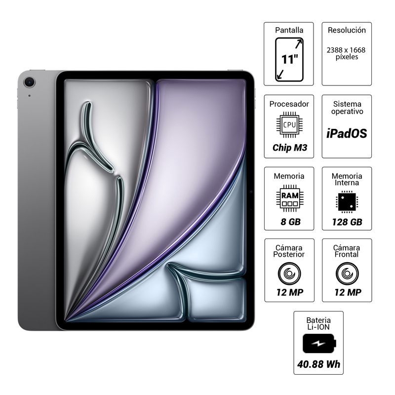 iPad-Air-11--con-chip-M3-pantalla-Liquid-Retina-128GB