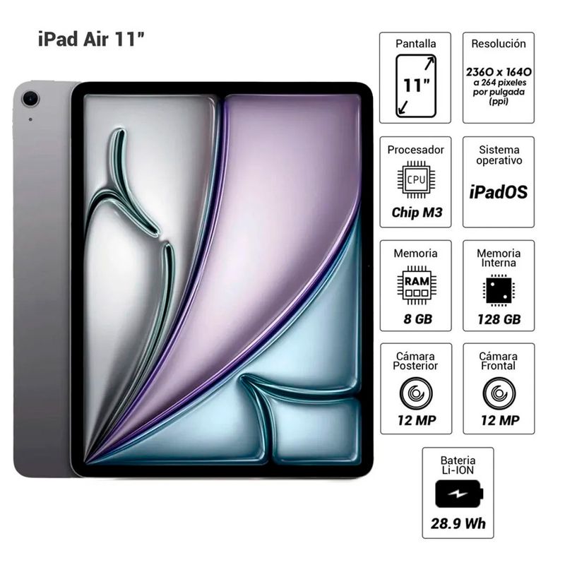 iPad Air 11" M3 128GB Wi-Fi Space Gray