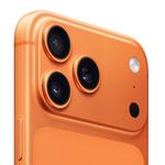 Celular Apple iPhone 17 Pro Max 5G 256GB, 12GB RAM, naranja, dorsal oblicuo primer plano
