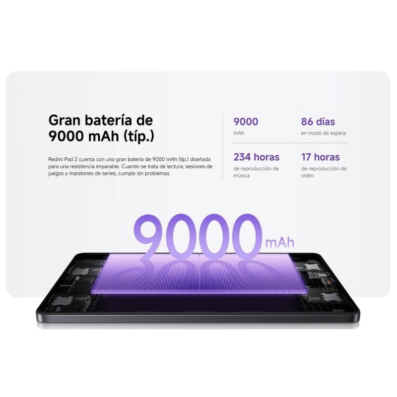 Tablet Xiaomi Redmi Pad 2 Wi-Fi 128GB gris