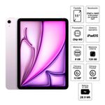 iPad Air M3 pantalla 11" Wi-Fi 128GB + Pencil Pro morado