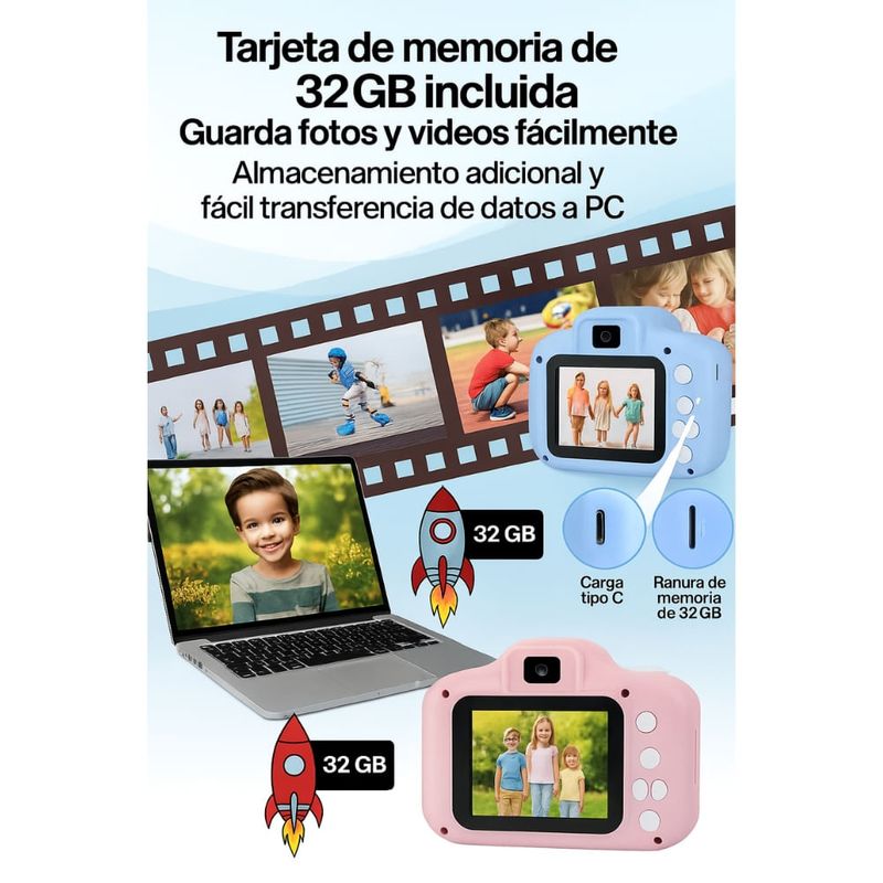 Cámara digital Magic PIX 81 para niños azul