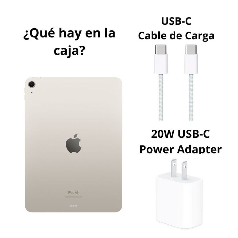 iPad Air 11" M3 Wi-Fi 128GB cámara 12MP Starlight + Pencil